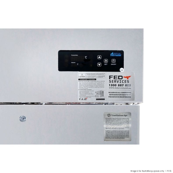 SUC1000 F.E.D TROPICAL Thermaster 4×½ door SS Fridge - Image 7