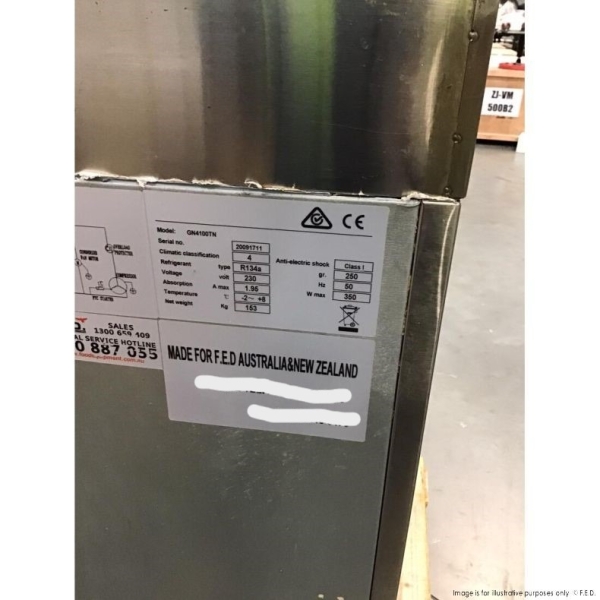 GN4100TN F.E.D TROPICALISED 4 Door Gastronorm Bench Fridge - Image 10