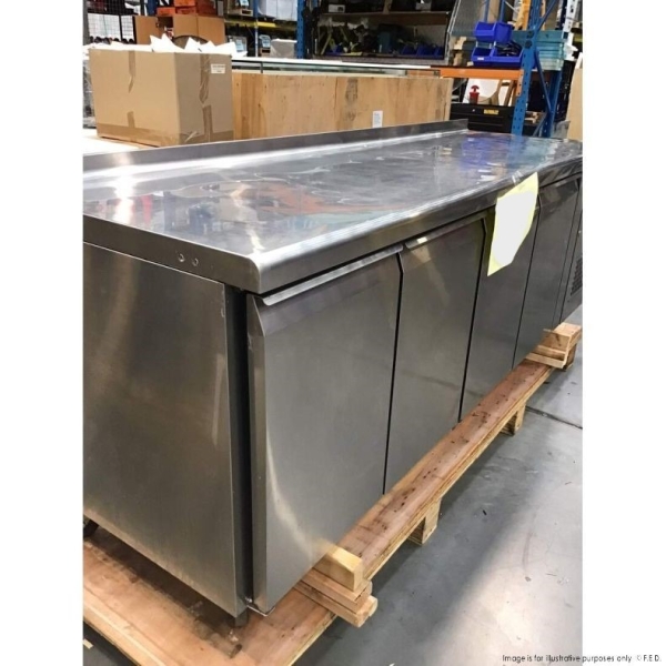GN4100TN F.E.D TROPICALISED 4 Door Gastronorm Bench Fridge - Image 3