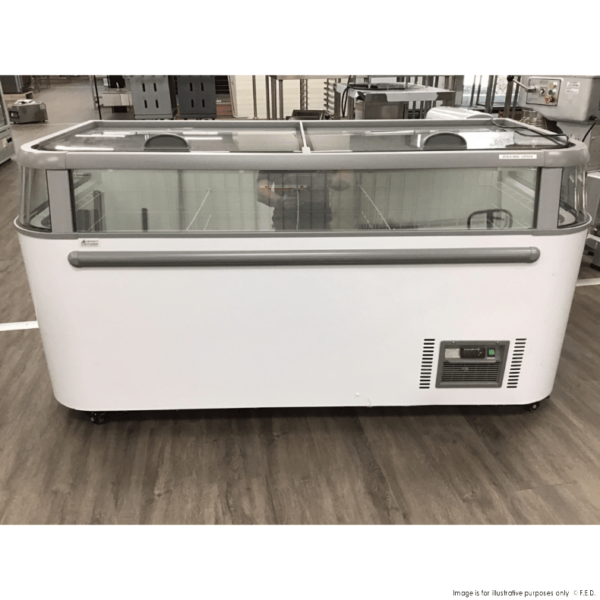 ZCD-E185G F.E.D Thermaster Supermarket Island Freezer w/ Glass Sliding Lid - Image 7