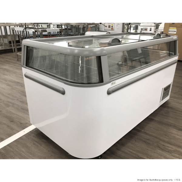 ZCD-E185G F.E.D Thermaster Supermarket Island Freezer w/ Glass Sliding Lid - Image 5