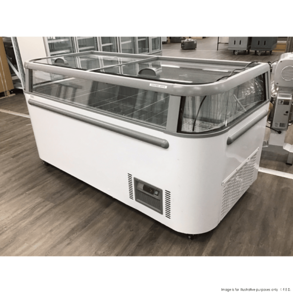 ZCD-E185G F.E.D Thermaster Supermarket Island Freezer w/ Glass Sliding Lid - Image 2
