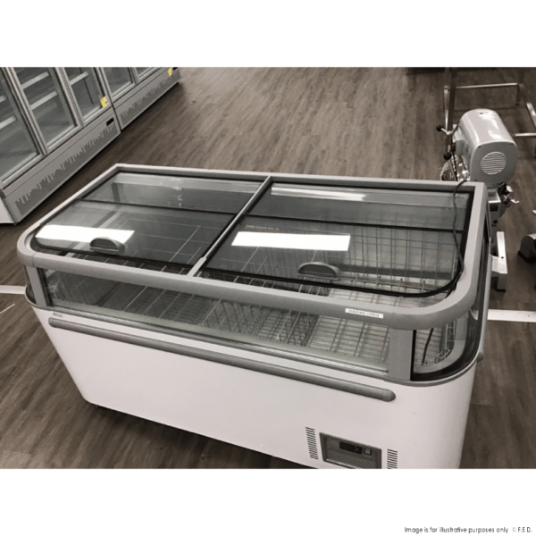 ZCD-E185G F.E.D Thermaster Supermarket Island Freezer w/ Glass Sliding Lid - Image 4