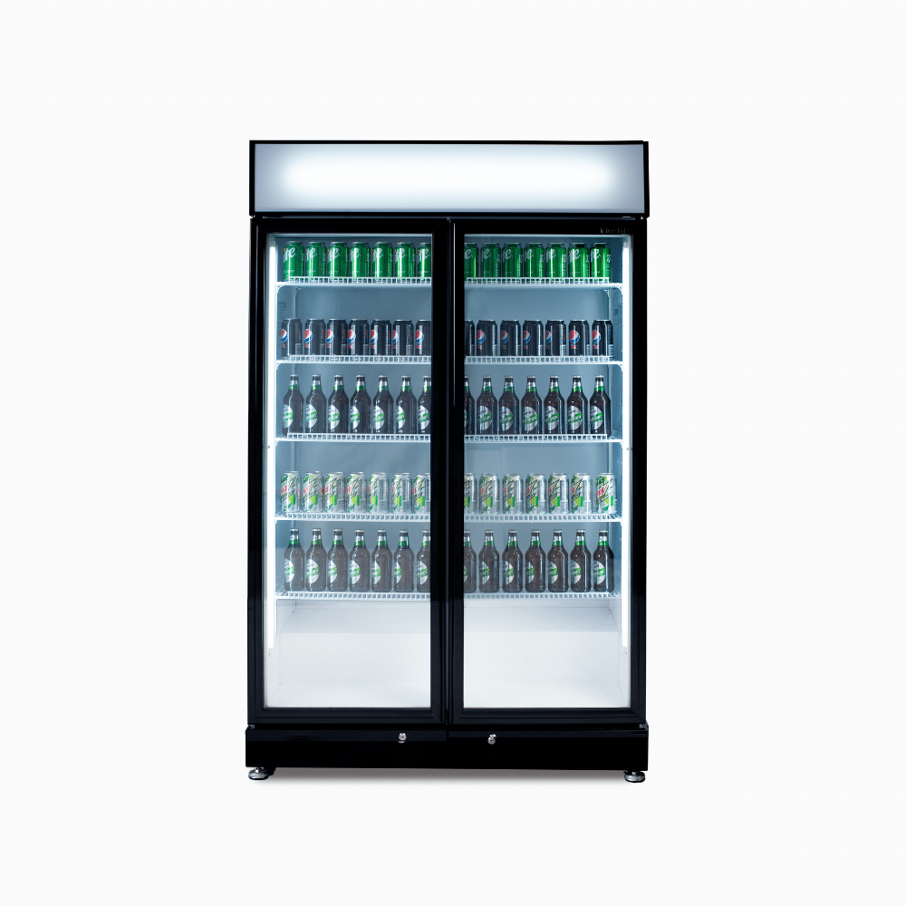 GM0900LBECO BROMIC 2 Doors Upright Display Fridge 885L – Black