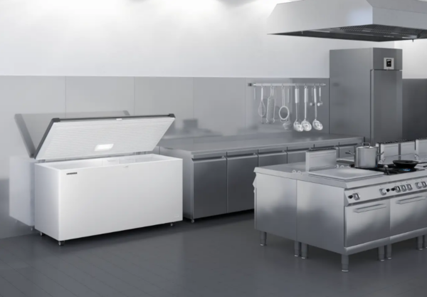 EFL 4656 Liebherr 404L Flip Lid Chest Freezer, stainless steel lid - Image 2
