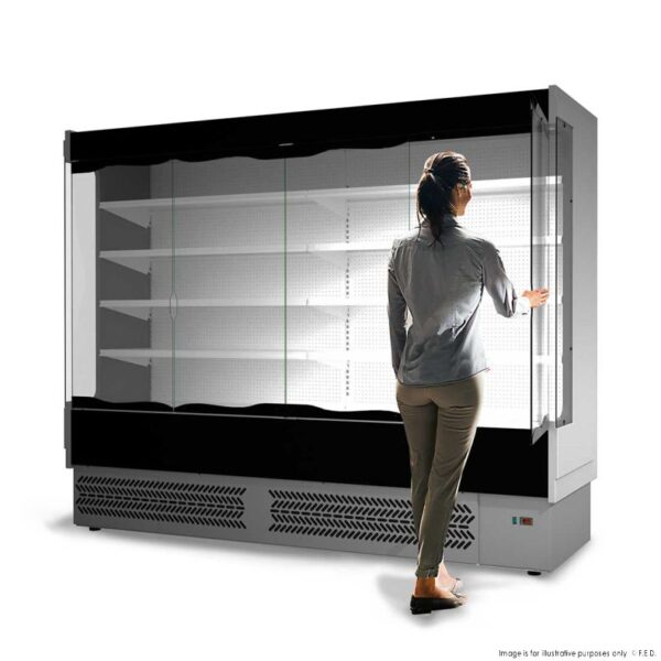TDVB80-CA-250 F.E.D Vulcano Supermarket 4 Door Open Display - Image 7