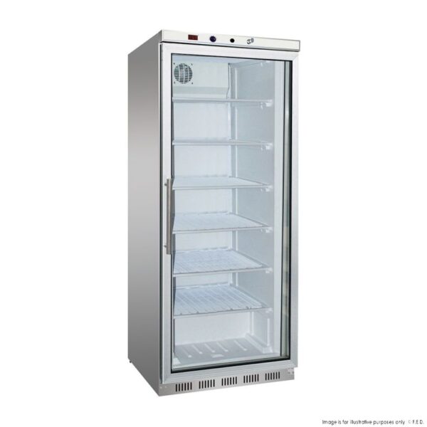 HF600G S/S F.E.D Thermaster Display Freezer w/ Glass Door