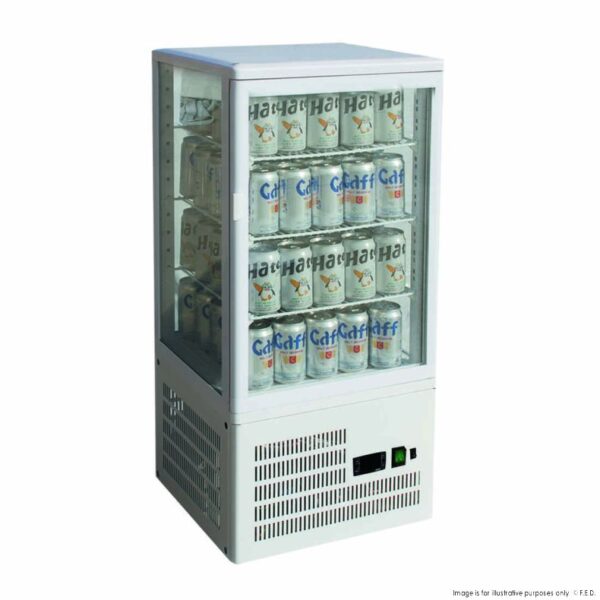 TCBD78W F.E.D Four-Sided Countertop Beverage Display Fridge