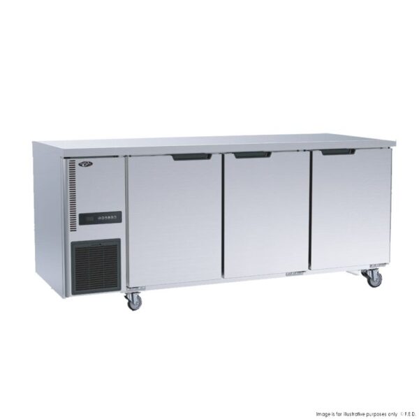 TL1800TN-3D F.E.D Stainless Steel 3 Door Workbench Fridge