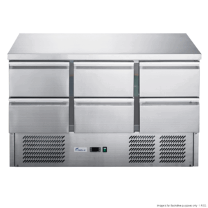 XGNS1300-6D F.E.D FED-X Six Drawer Compact Workbench Fridge