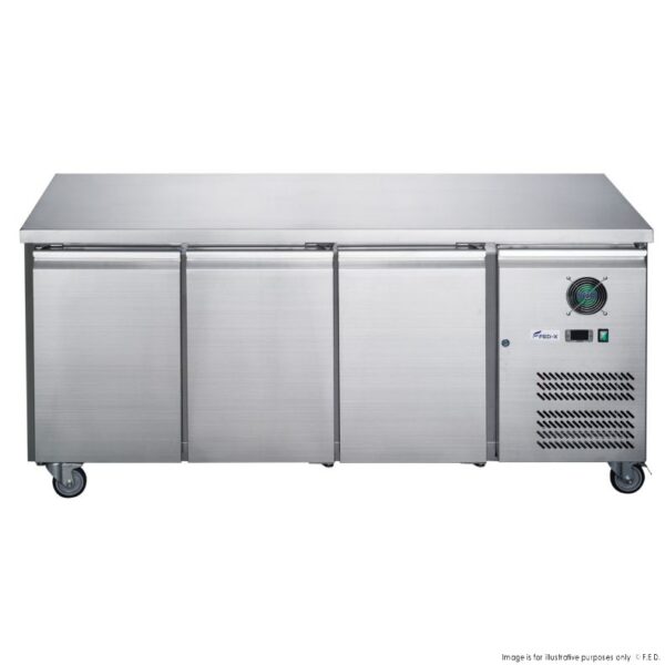 XUB6C18S3V F.E.D FED-X S/S Three Door Bench Fridge