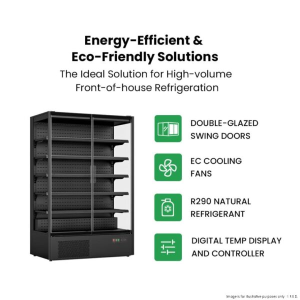 DC-125B F.E.D Thermaster Supermarket Panorama 2 Door Chiller Display - Image 4