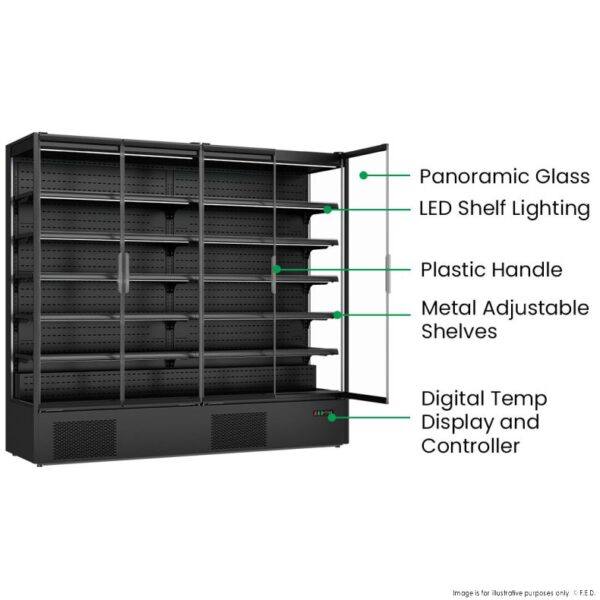 DC-250B F.E.D Thermaster Supermarket Panorama 4 Door Chiller Display - Image 4
