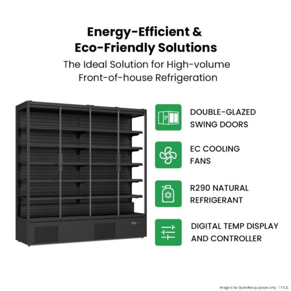 DC-250B F.E.D Thermaster Supermarket Panorama 4 Door Chiller Display - Image 3