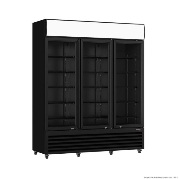LG-1203BP F.E.D Thermaster 3 Glass Door Upright Drink Fridge