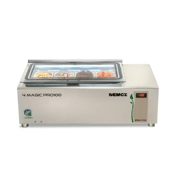 Nemox PRO100 4 MAGIC I-GREEN 4 TRAY ICE CREAM STORAGE & DISPLAY CABINET