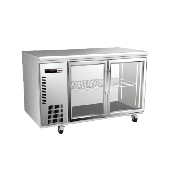 BR-1261HP PANASONIC UNDER BENCH 2 DOOR PILLARLESS GLASS DOOR CHILLER
