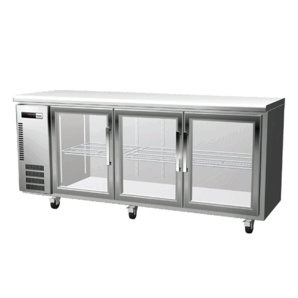 BR-1861HP PANASONIC UNDER BENCH 3 DOOR PILLARLESS GLASS DOOR CHILLER