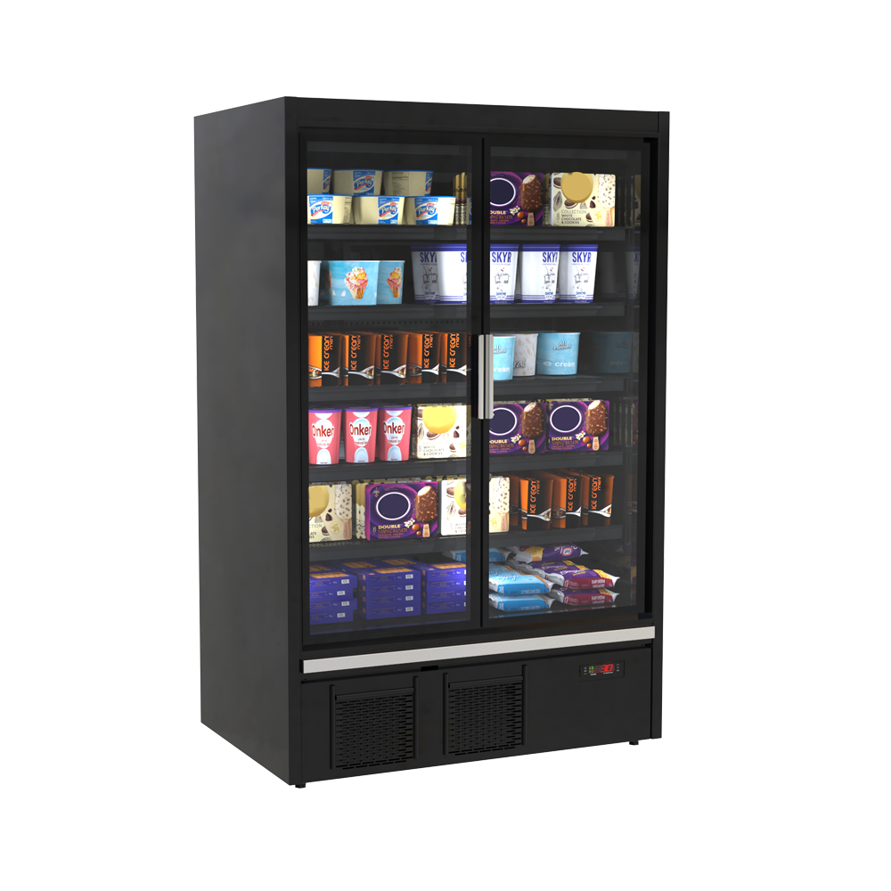 H2TLDS-19 Hussmann Self-Contained Multideck 3 Door Display Freezer