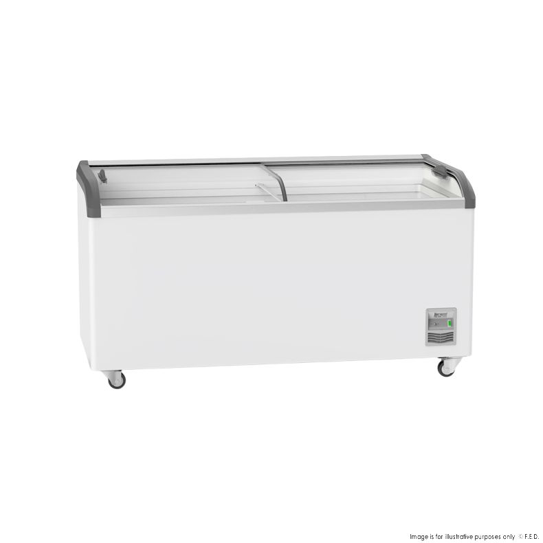 SD-576K F.E.D Thermaster Heavy Duty Supermarket Glass Sliding Lid Freezer