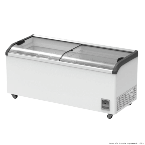 SD-666K F.E.D Thermaster Heavy Duty Supermarket Glass Sliding Lid Freezer
