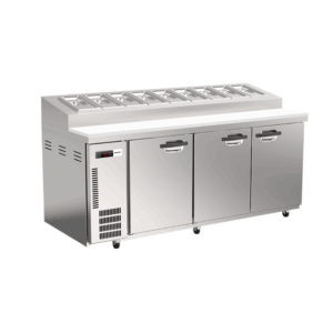 SUR-1871HPZ PANASONIC UNDER BENCH 3 DOOR PILLARLESS PIZZA/SALAD FRIDGE