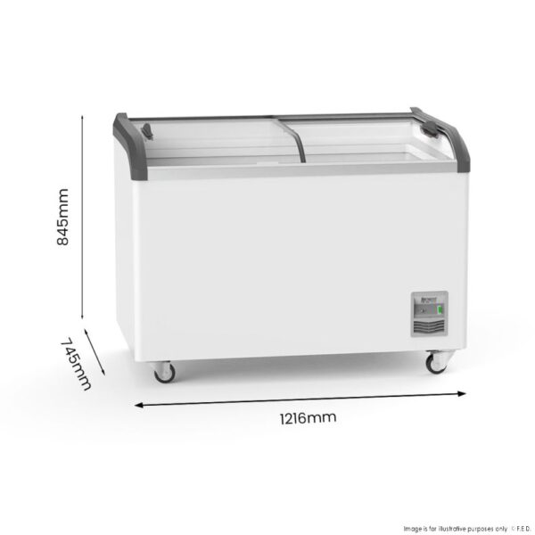 SD-406K F.E.D Thermaster Heavy Duty Supermarket Glass Sliding Lid Freezer - Image 12