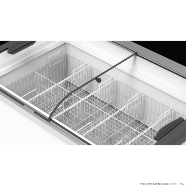 SD-506K F.E.D Thermaster Heavy Duty Supermarket Glass Sliding Lid Freezer - Image 7