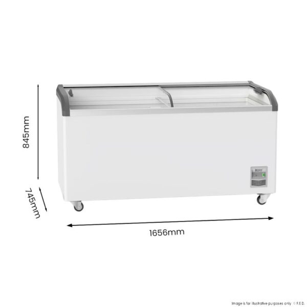 SD-576K F.E.D Thermaster Heavy Duty Supermarket Glass Sliding Lid Freezer - Image 11