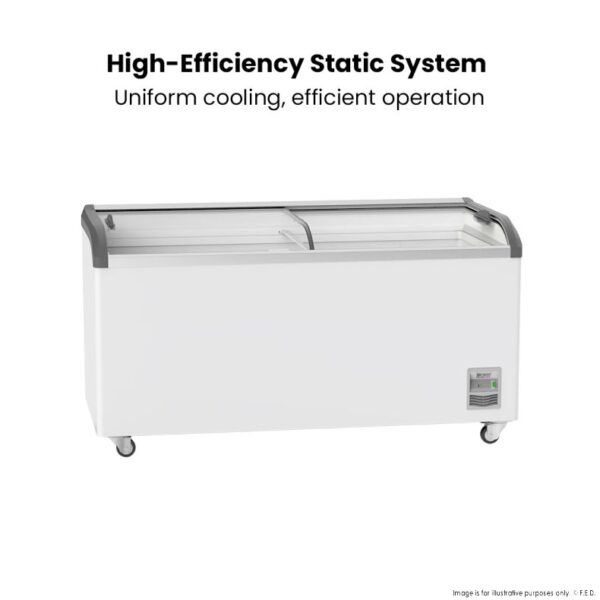 SD-576K F.E.D Thermaster Heavy Duty Supermarket Glass Sliding Lid Freezer - Image 8