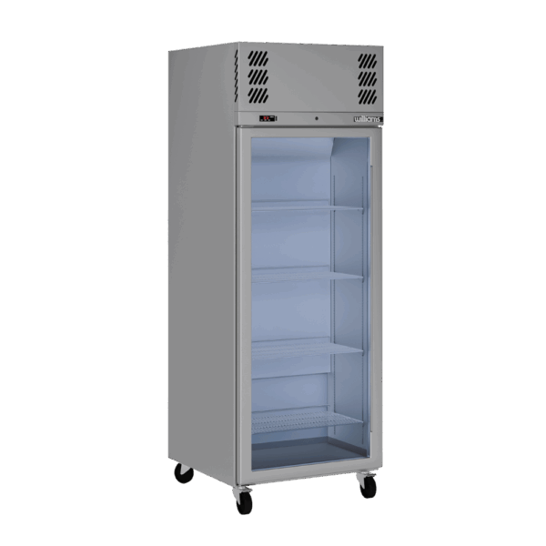 HP1GS Williams Pearl Stainless Steel 1 Upright Glass Door Fridge