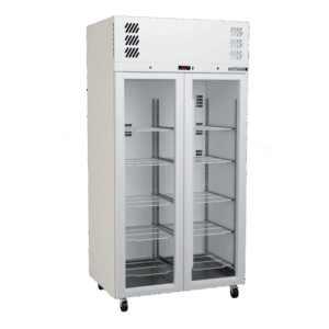 HPR2GW Williams Pearl WHITE Upright 2 Door Slim Glass FRIDGE