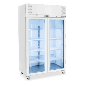 LP2GW Williams Pearl WHITE Upright Glass 2 Door FREEZER