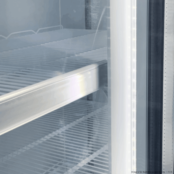 LG-600BGBM F.E.D Thermaster 1 Door Supermarket Fridge Black - Image 6
