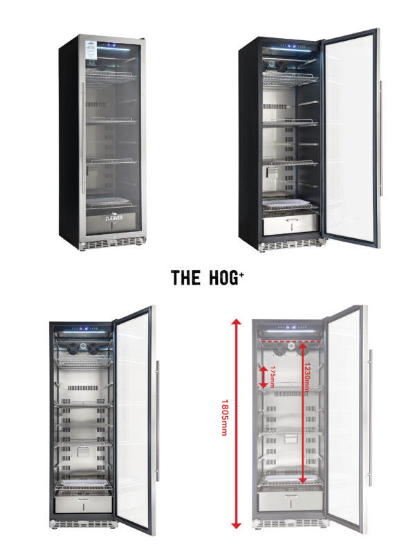 The Hog PLUS Cleaver Salumi/Charcuterie curing cabinets