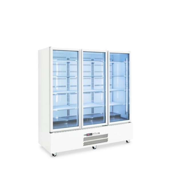 HQS3GWHC Williams Quartz Star Upright Glass 3 Door FRIDGE - White