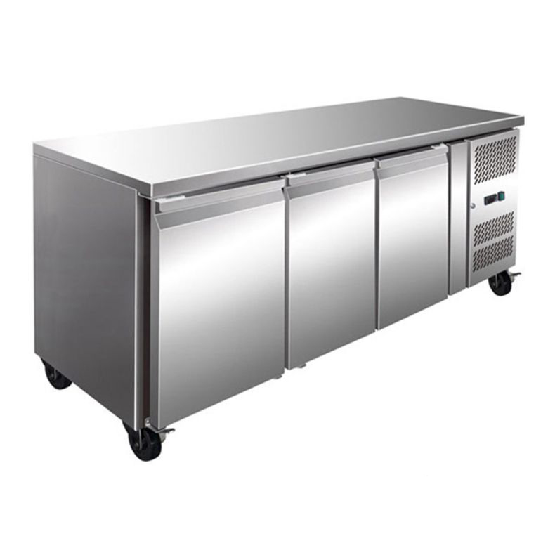 GN3100BT F.E.D TROPICALISED 3 Door Gastronorm Bench Freezer