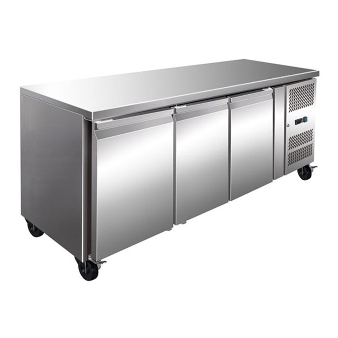 GN3100TN F.E.D TROPICALISED 3 Door Gastronorm Bench Fridge