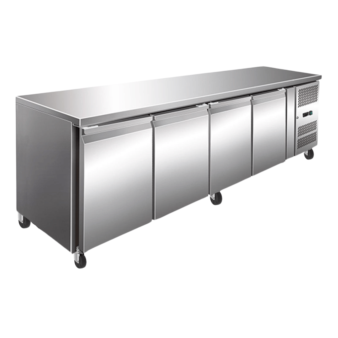 GN4100TN F.E.D TROPICALISED 4 Door Gastronorm Bench Fridge