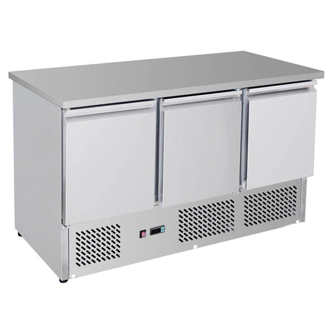F.E.D GNS1300B Three Door Compact Workbench Fridge
