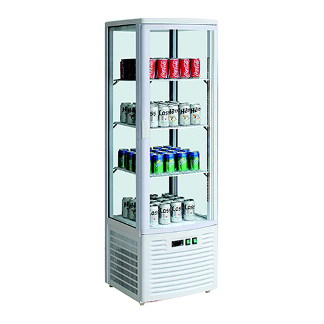 F.E.D LSC235 Four-sided Countertop Display Fridge IVORY WHITE Single Door
