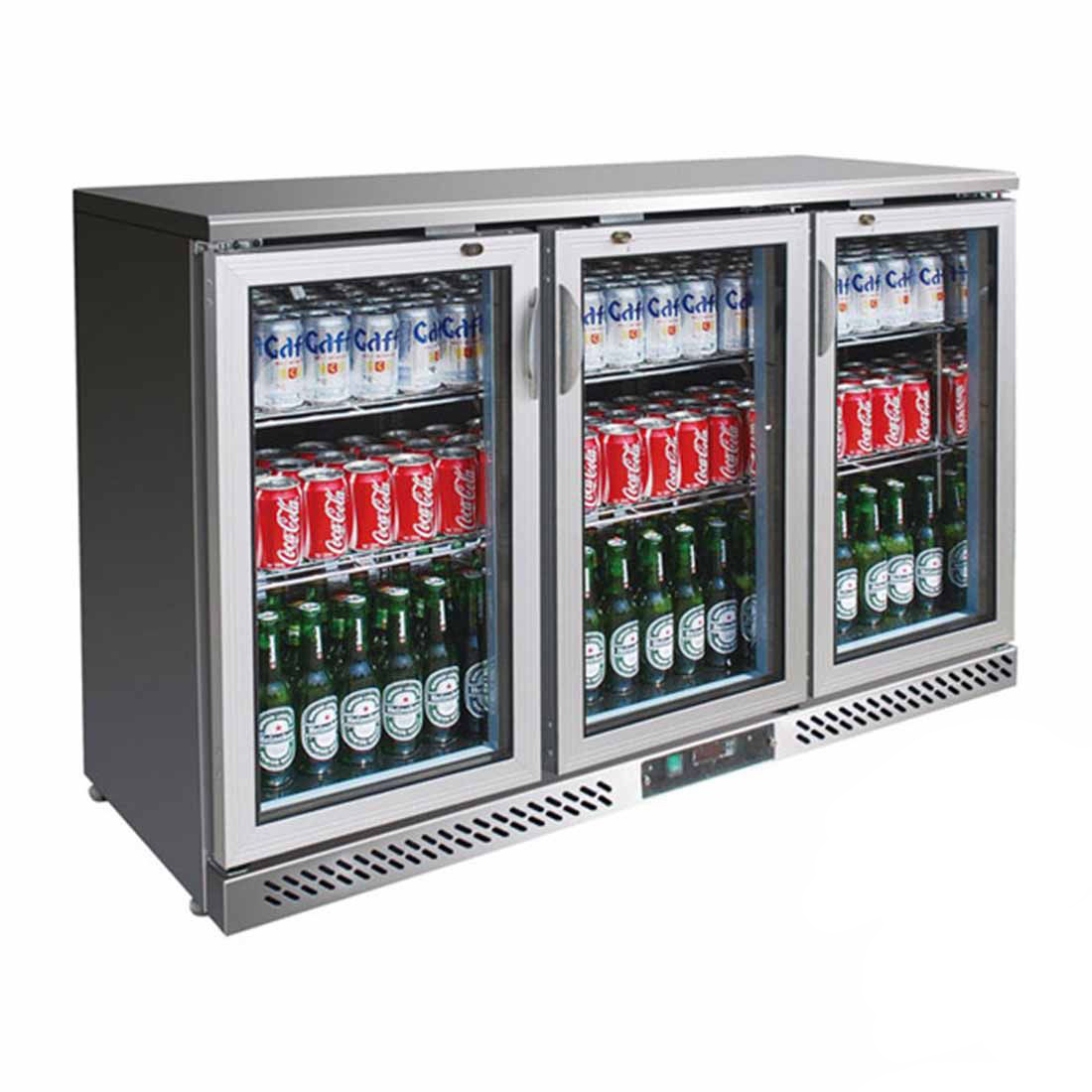 SC316SG F.E.D Three Door Stainless Steel Bar Cooler