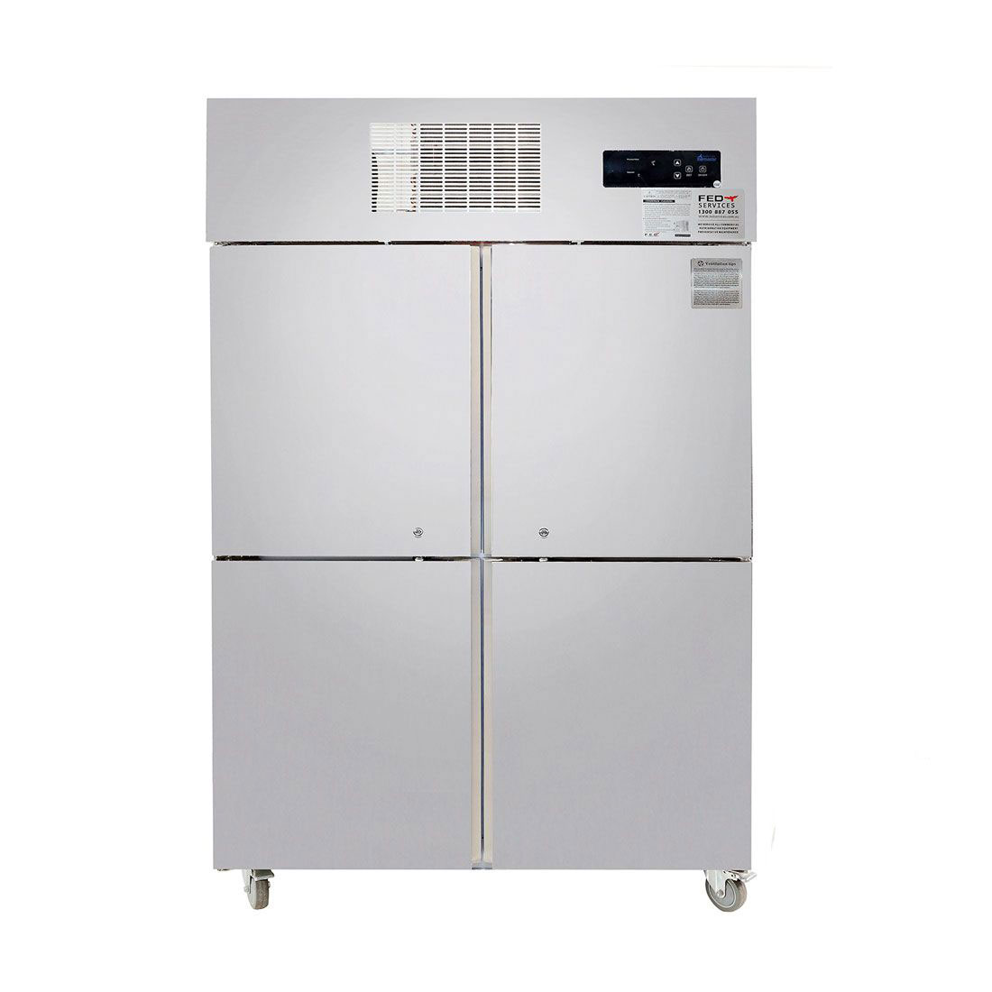 SUC1000 F.E.D TROPICAL Thermaster 4×½ door SS Fridge