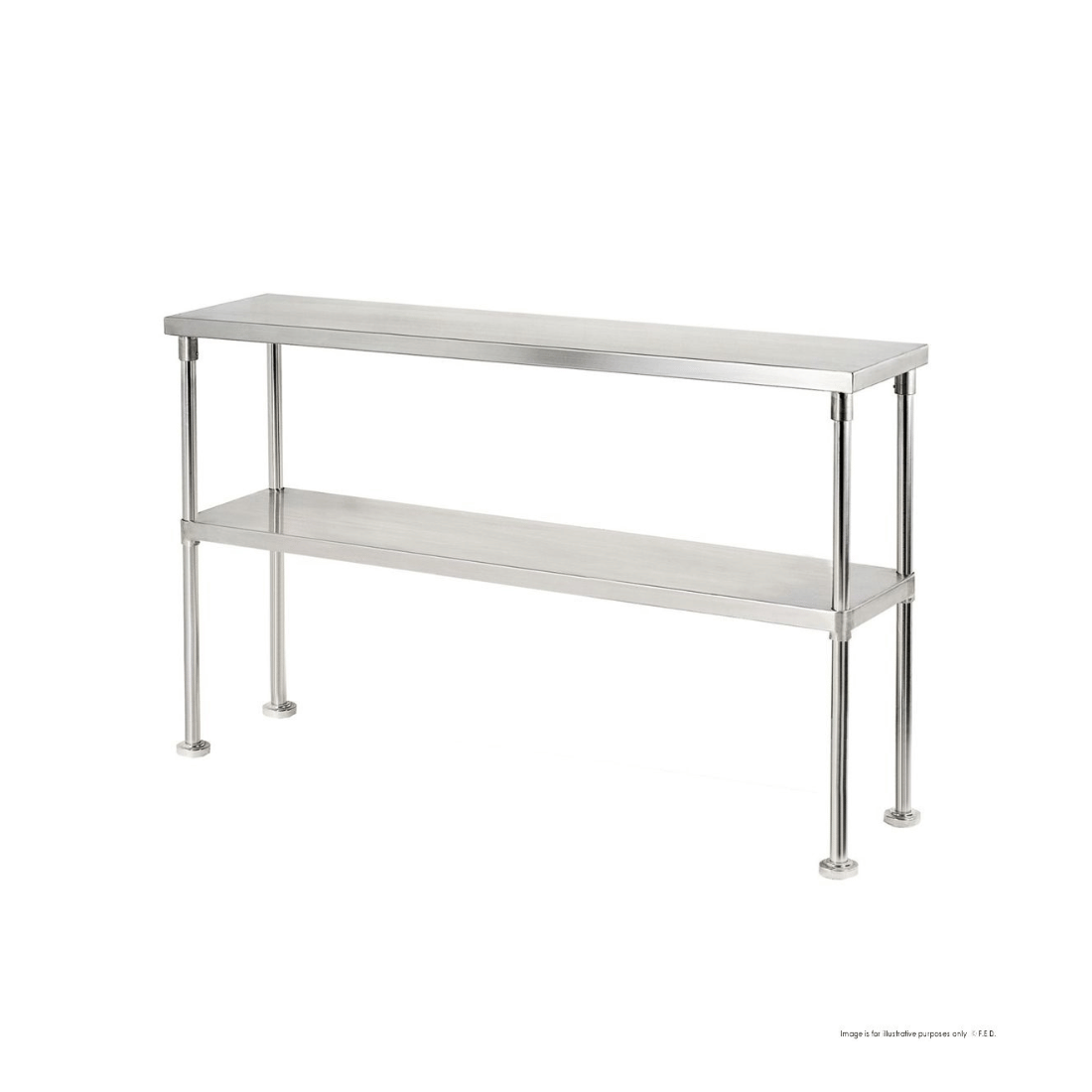 Double Tier 400mm Deep Workbench Overshelf 750mm High WBO2-1200-400 - Image 2