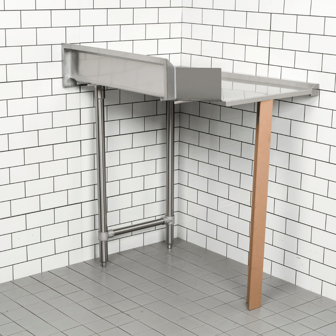 Modular System Clean Dish Table with Splashback CDT-1200L - Image 3