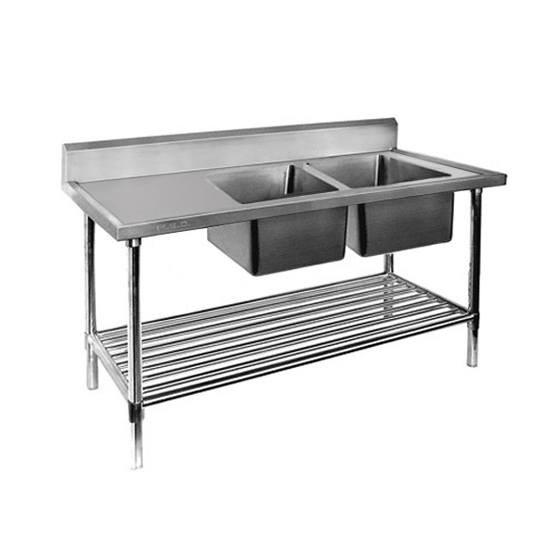 Modular System Double Right Sink Bench with Pot Undershelf – DSB7-1500R/A