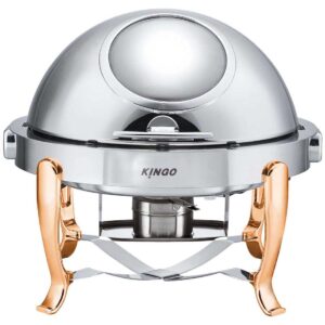 KGS6803 Round Chafing Dish with Gilt Legs