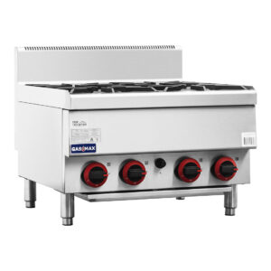 Gasmax Benchtop Natural Gas 4 Burner Cooktop w/ Splashback – JUS-TR-4B