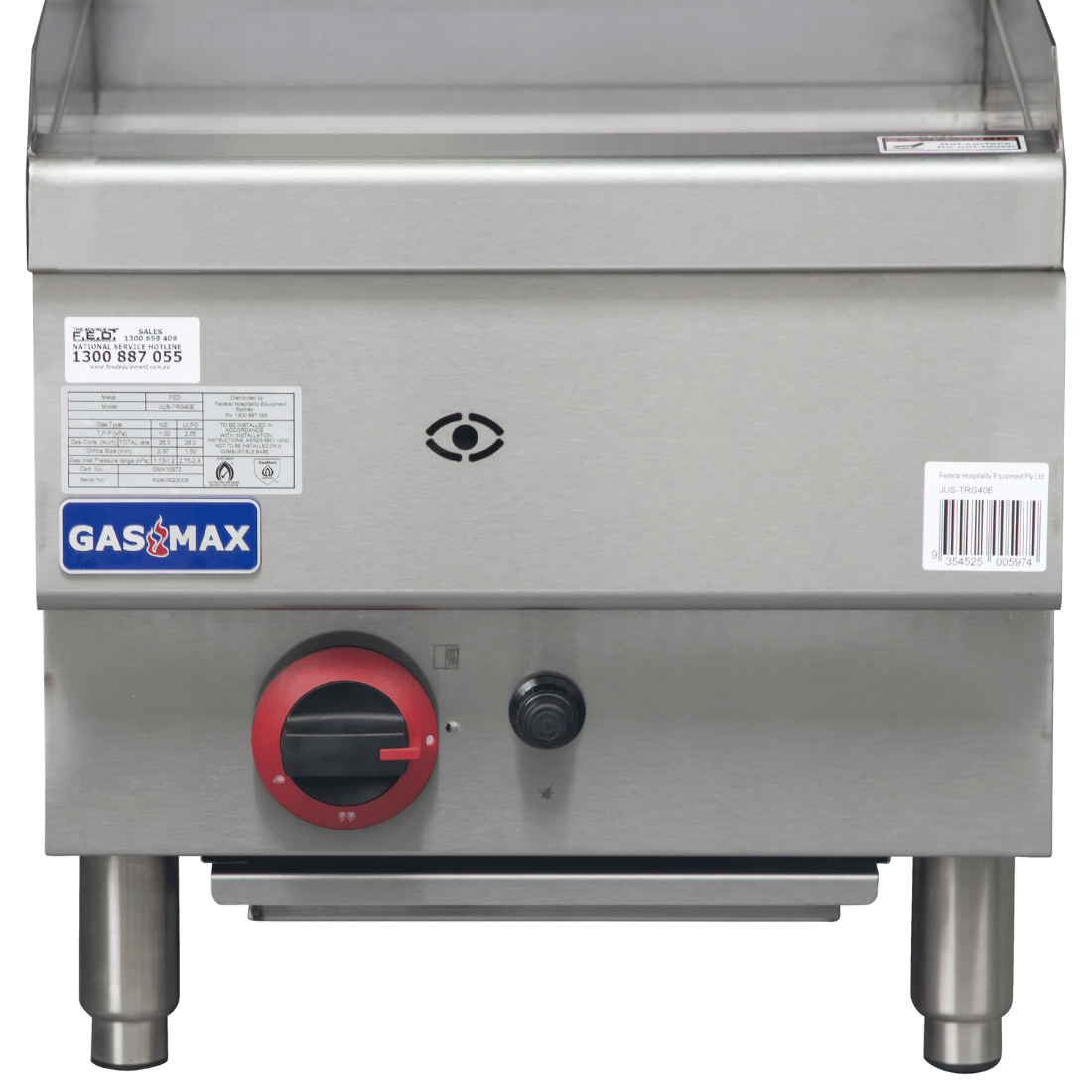 GASMAX Benchtop Single Burner Griddle - JUS-TRG40E - Image 5
