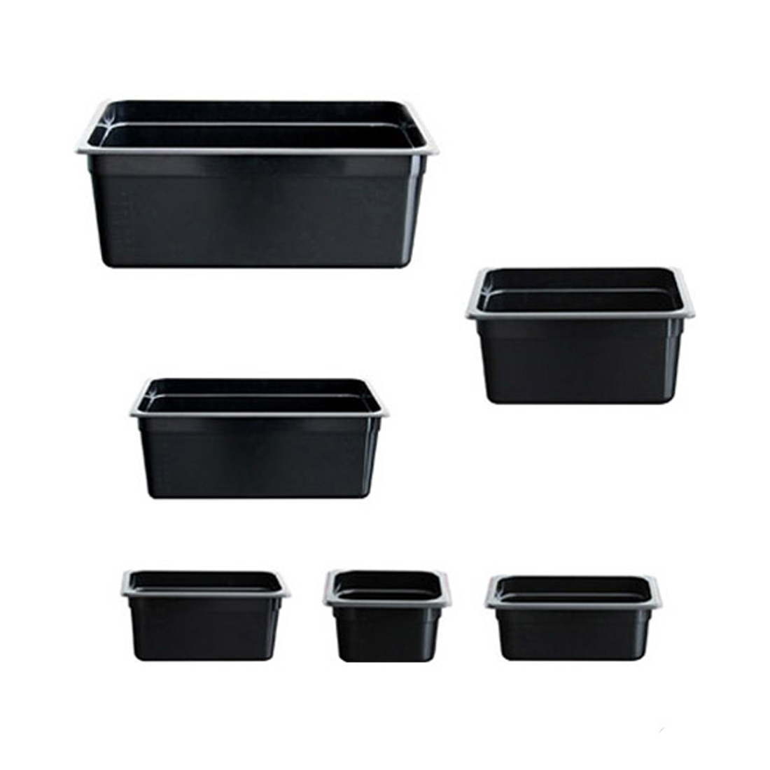 Black Poly 1/6 Gastronorm Pan - Image 2